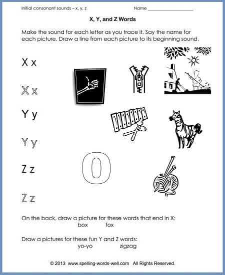 free printable phonics worksheets for beginning consonant sounds